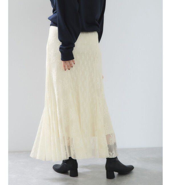 VIS「フィブリルサテン＆レースアソートマーメイドスカート」|スカート|
