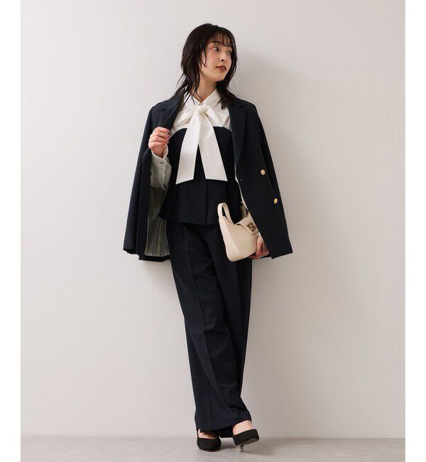 VIS「【美easy】コンフォート金ボタンジャケット/イージーケア・UVケア・セットアップ対応」|テーラードジャケット|