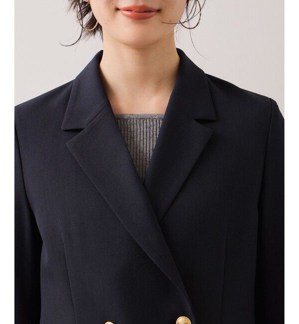 VIS「【美easy】コンフォート金ボタンジャケット/イージーケア・UVケア・セットアップ対応」|テーラードジャケット|