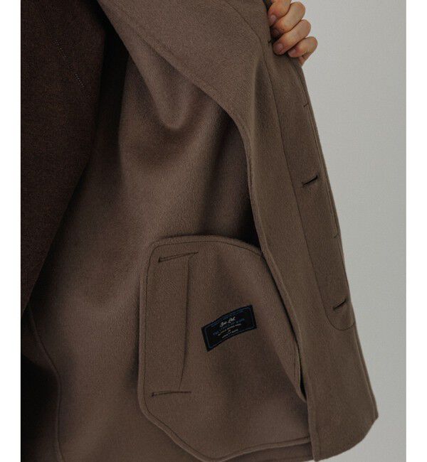 ADAM ET ROPE'「メリノウール ダブルフェイス ショート ステンカラーコート」|ステンカラーコート|