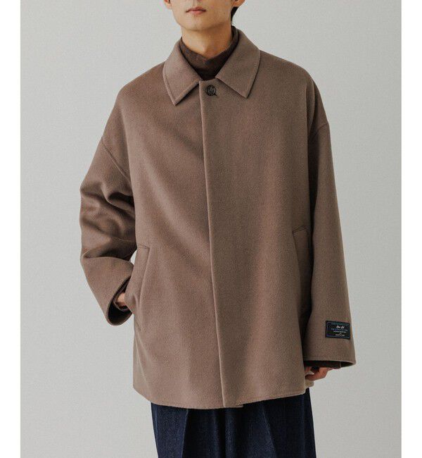 ADAM ET ROPE'「メリノウール ダブルフェイス ショート ステンカラーコート」|ステンカラーコート|