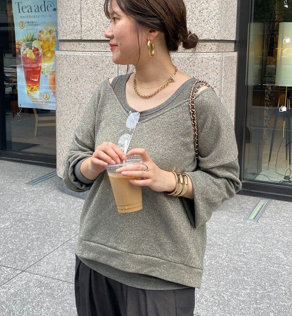  「【新色追加/インフルエンサーSAKURA企画】ラメスウェットタンクセット」|Tシャツ・カットソー|