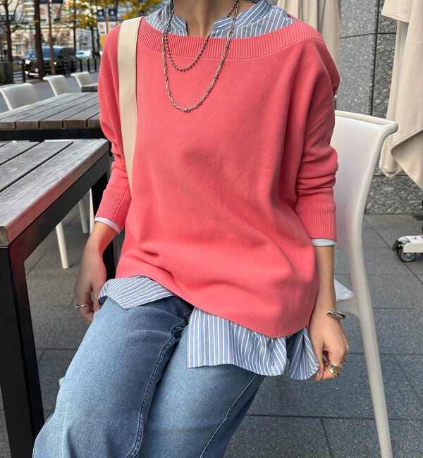  「ボートネックプルオーバー」|ニット・セーター|