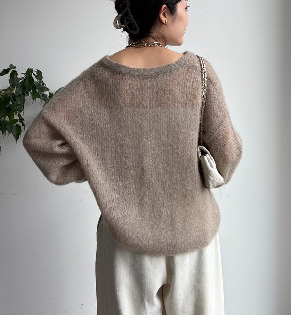  「【新色追加】起毛モヘヤスキッパープルオーバー」|ニット・セーター|