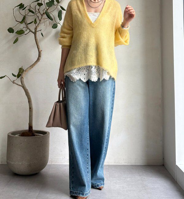  「【新色追加】起毛モヘヤスキッパープルオーバー」|ニット・セーター|