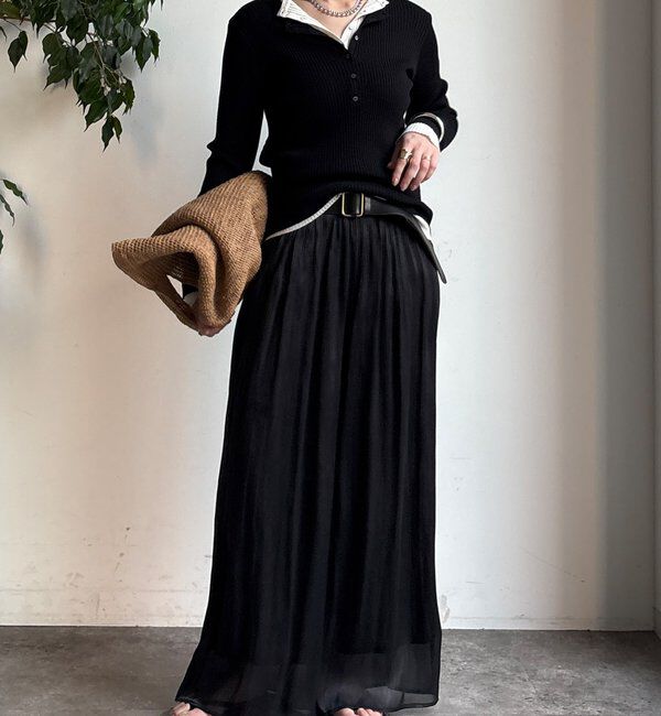  「【WEB限定】ギャザーワイドパンツ」|チノ|