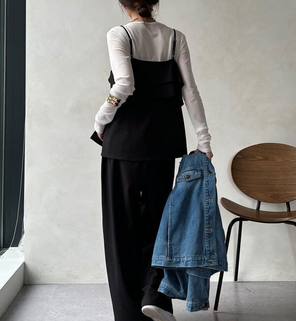  「ドライタッチワイドパンツ」|チノ|