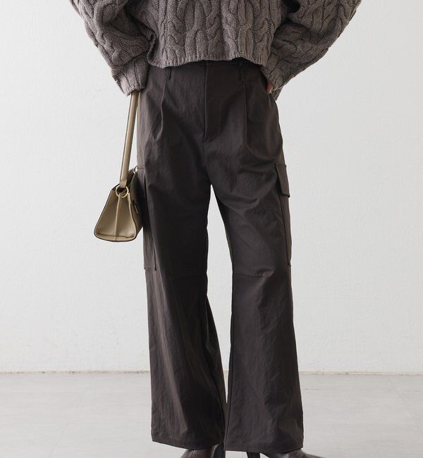  「【モードな印象】ダブルループカーゴパンツ」|チノ|ブラウン