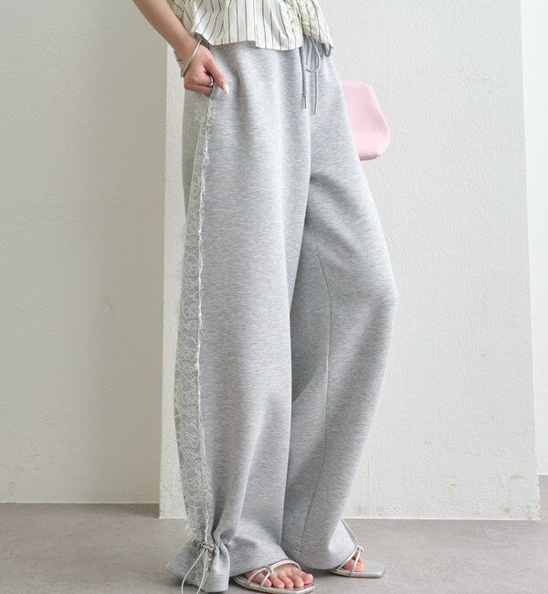  「裾ドロストスウェットパンツ」|チノ|グレーその他3