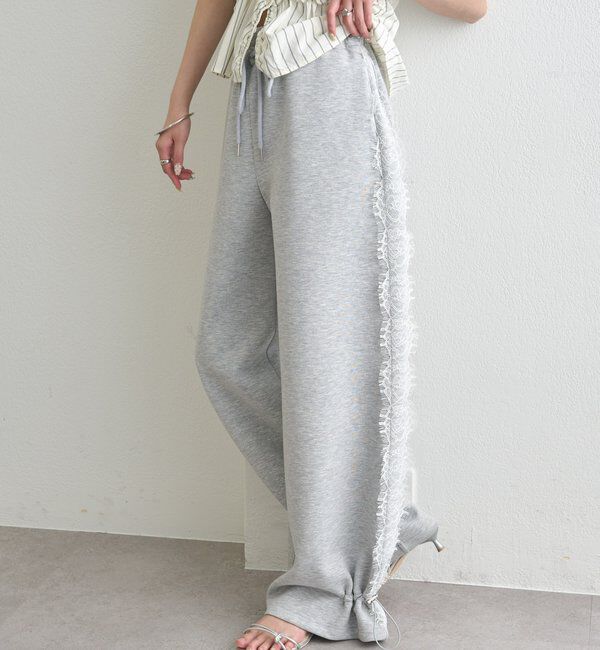  「裾ドロストスウェットパンツ」|チノ|