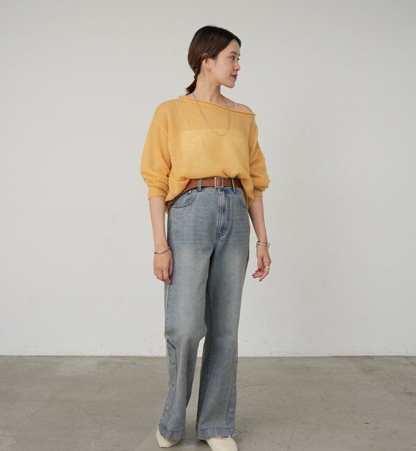  「《インフルエンサー@kanako_ikiコラボ》シアーウールプルオーバー」|ニット・セーター|