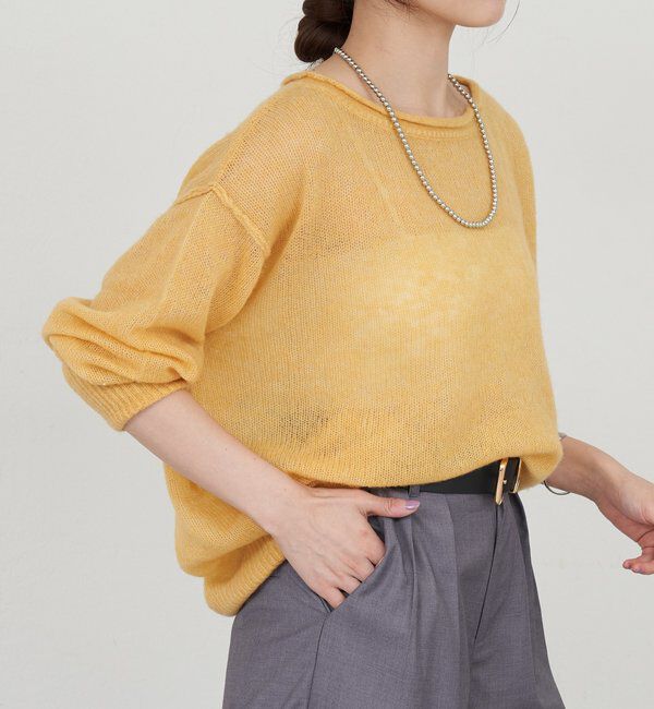  「《インフルエンサー@kanako_ikiコラボ》シアーウールプルオーバー」|ニット・セーター|