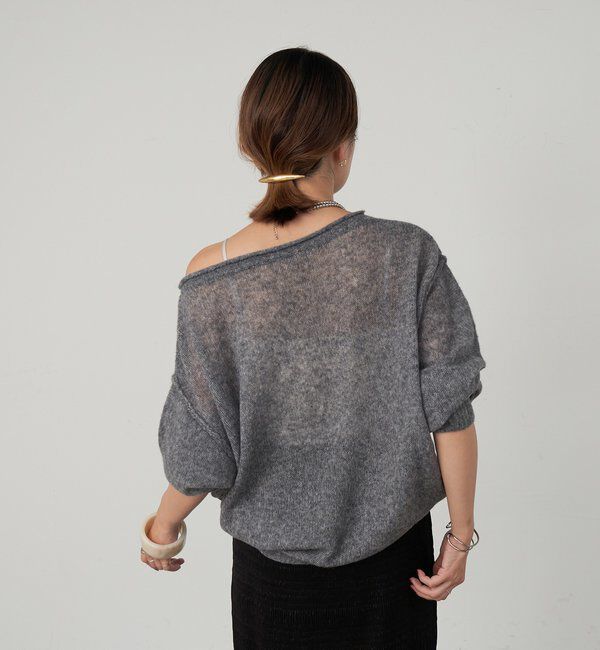  「《インフルエンサー@kanako_ikiコラボ》シアーウールプルオーバー」|ニット・セーター|