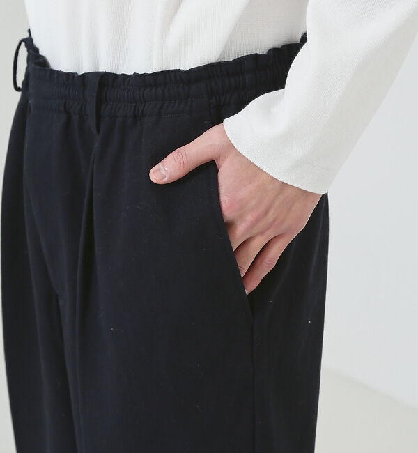 ABAHOUSE「【30/2 強撚ツイル】ワンタック イージー ワイドパンツ / スラックス」|その他|