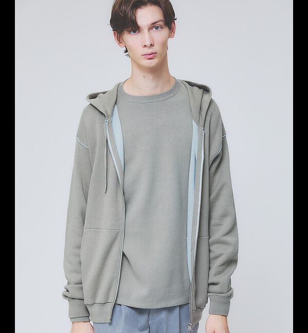 ABAHOUSE「【リバーシブルカラー】14Gコットン ニットスウェット / クルーネックプルオー」|ニット・セーター|