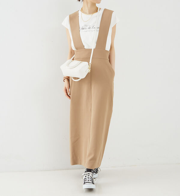 Rouge vif「【一部店舗限定】ストレッチサスペンダージャンパースカート」|スカート|