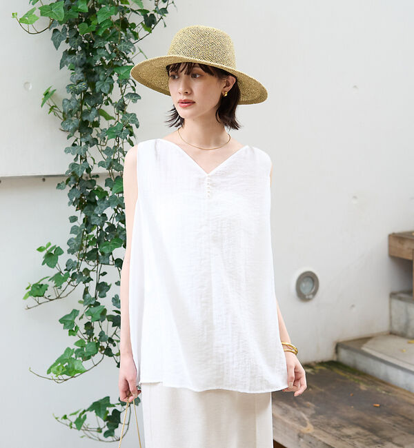 Rouge vif「前後2WAYノースリパールブラウス」|シャツ・ブラウス|