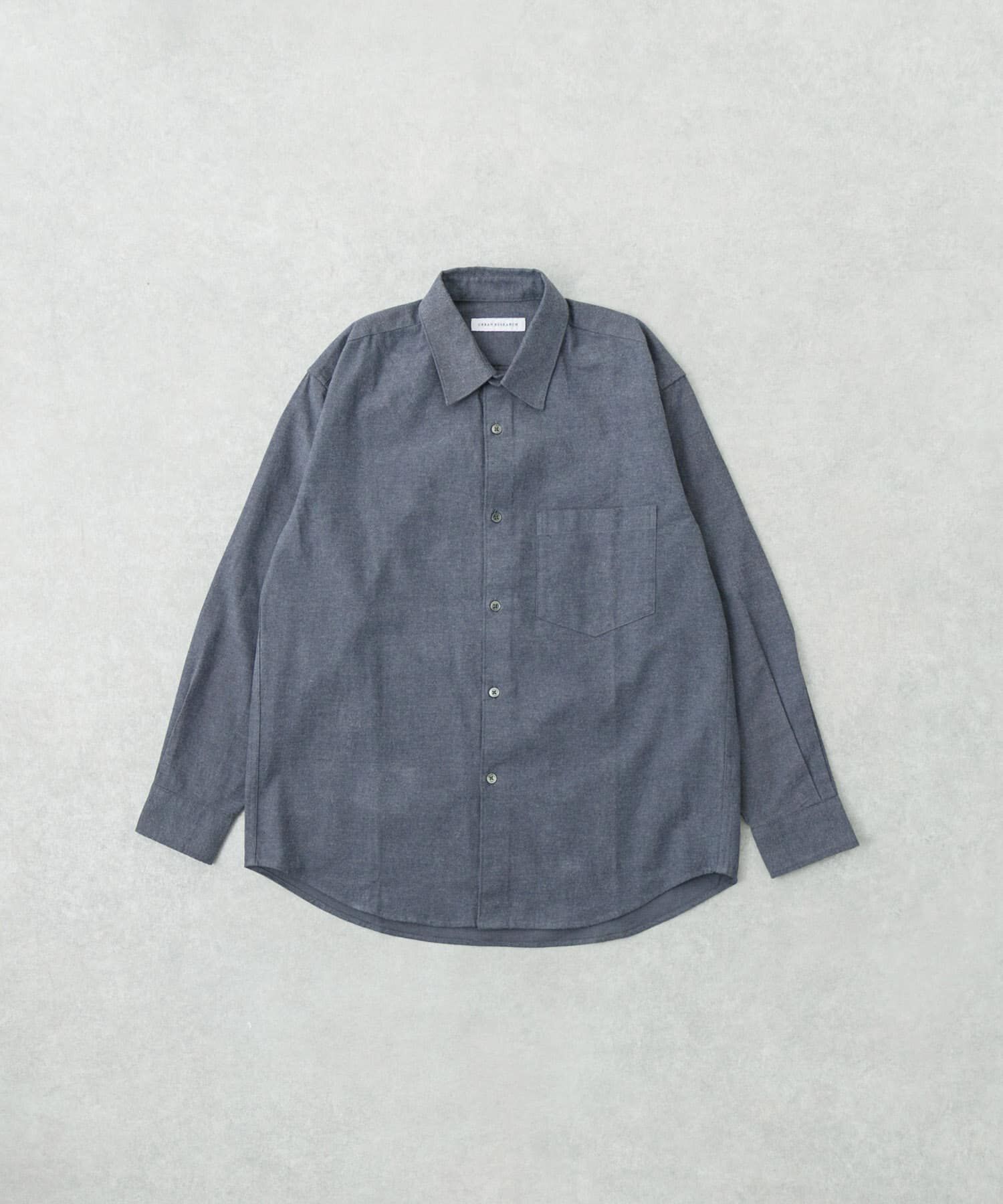 URBAN RESEARCH「『UR TECH』Brushed Cotton Shirts」|シャツ・ブラウス|ネイビー