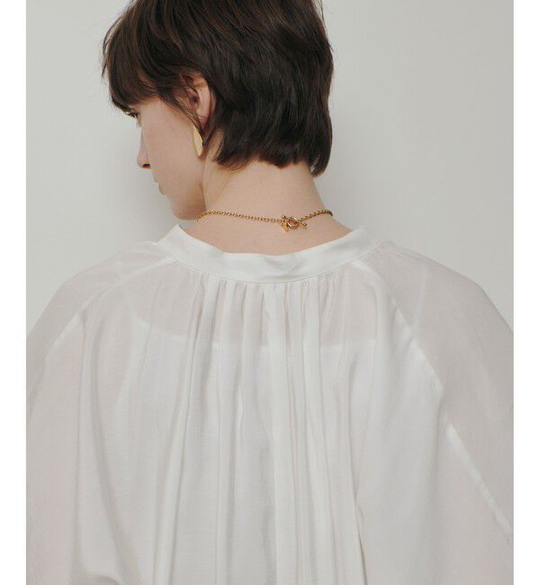 allureville「ギャザーボリュームスタンドブラウス」|シャツ・ブラウス|