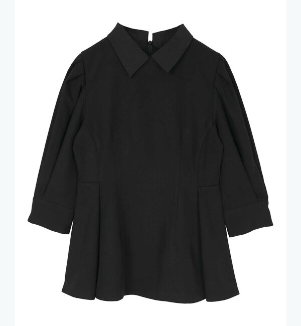 ur's「【星玲奈さんコラボアイテム】2way襟付タックペプラムトップス」|Tシャツ・カットソー|