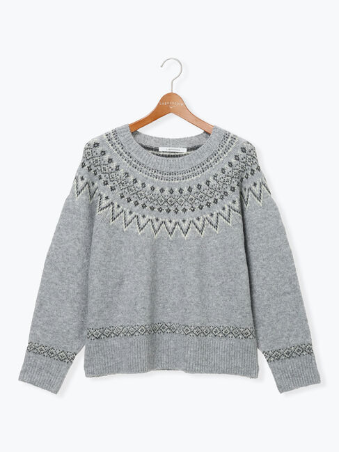 Lugnoncure「配色求心柄ニット」|ニット・セーター|