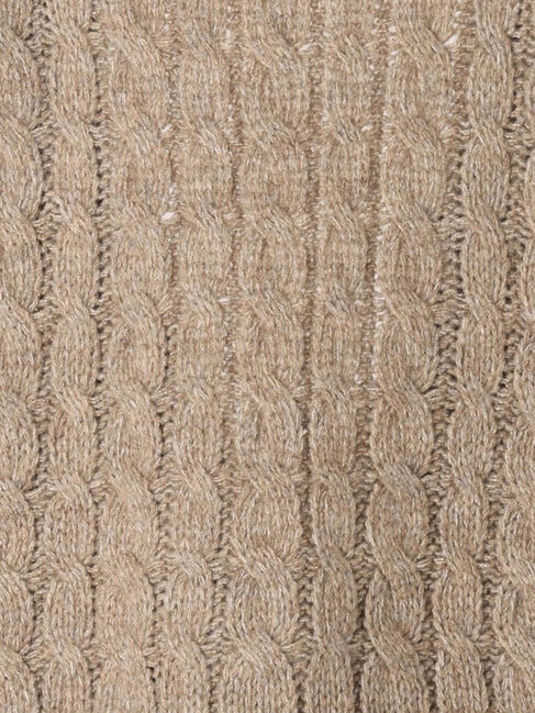 Samansa Mos2「◎ブランケットステッチケーブル編みショートベスト」|ダウンベスト・ベスト|