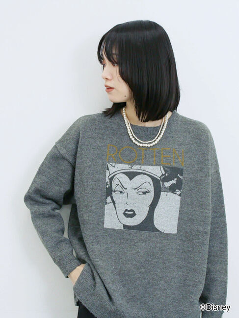 Samansa Mos2 blue「【Disney】ヴィランズ/ニット」|ニット・セーター|