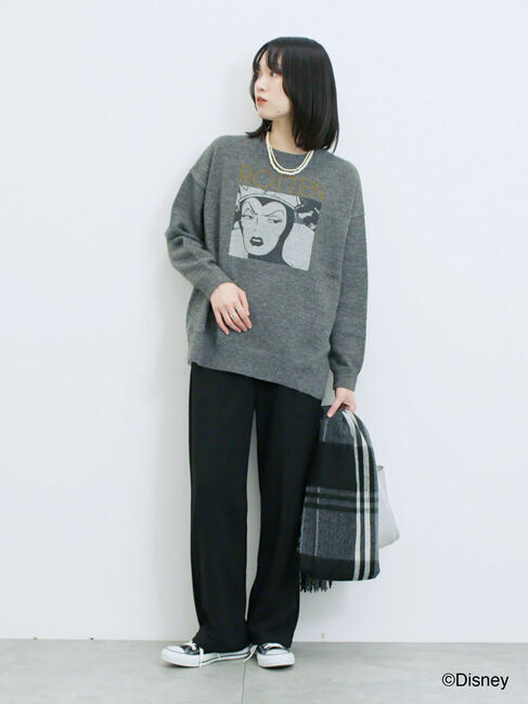 Samansa Mos2 blue「【Disney】ヴィランズ/ニット」|ニット・セーター|