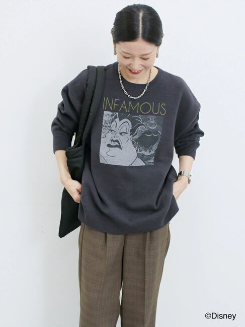 Samansa Mos2 blue「【Disney】ヴィランズ/ニット」|ニット・セーター|