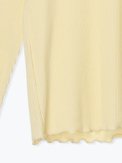 Samansa Mos2「配色メローカットリブフリルスタンドネックインナー」|Tシャツ・カットソー|