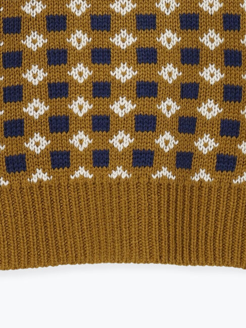 Samansa Mos2 Lagom「【マシンウォッシャブル】ジャカード総柄ニット」|ニット・セーター|