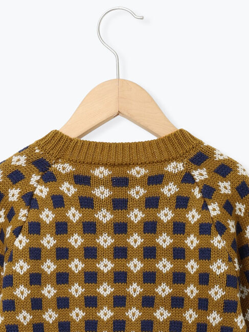 Samansa Mos2 Lagom「【マシンウォッシャブル】ジャカード総柄ニット」|ニット・セーター|