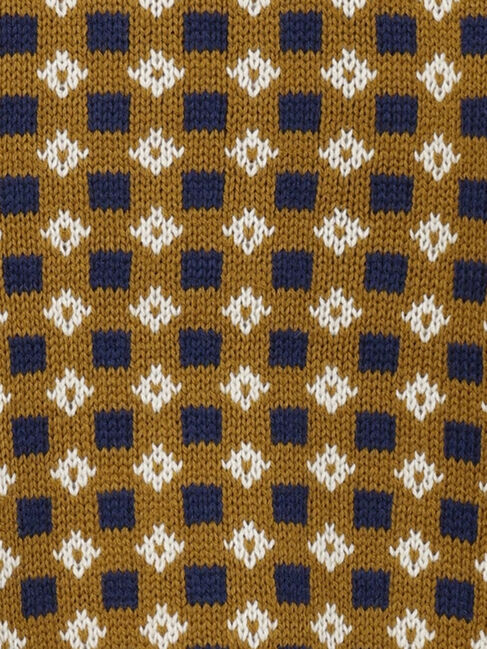 Samansa Mos2 Lagom「【マシンウォッシャブル】ジャカード総柄ニット」|ニット・セーター|