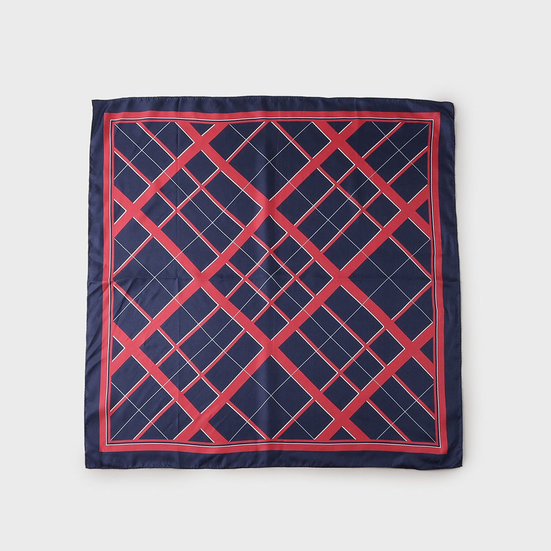 UNTITLED「ジオメトリックスカーフ」|ストール|ネイビー(294)