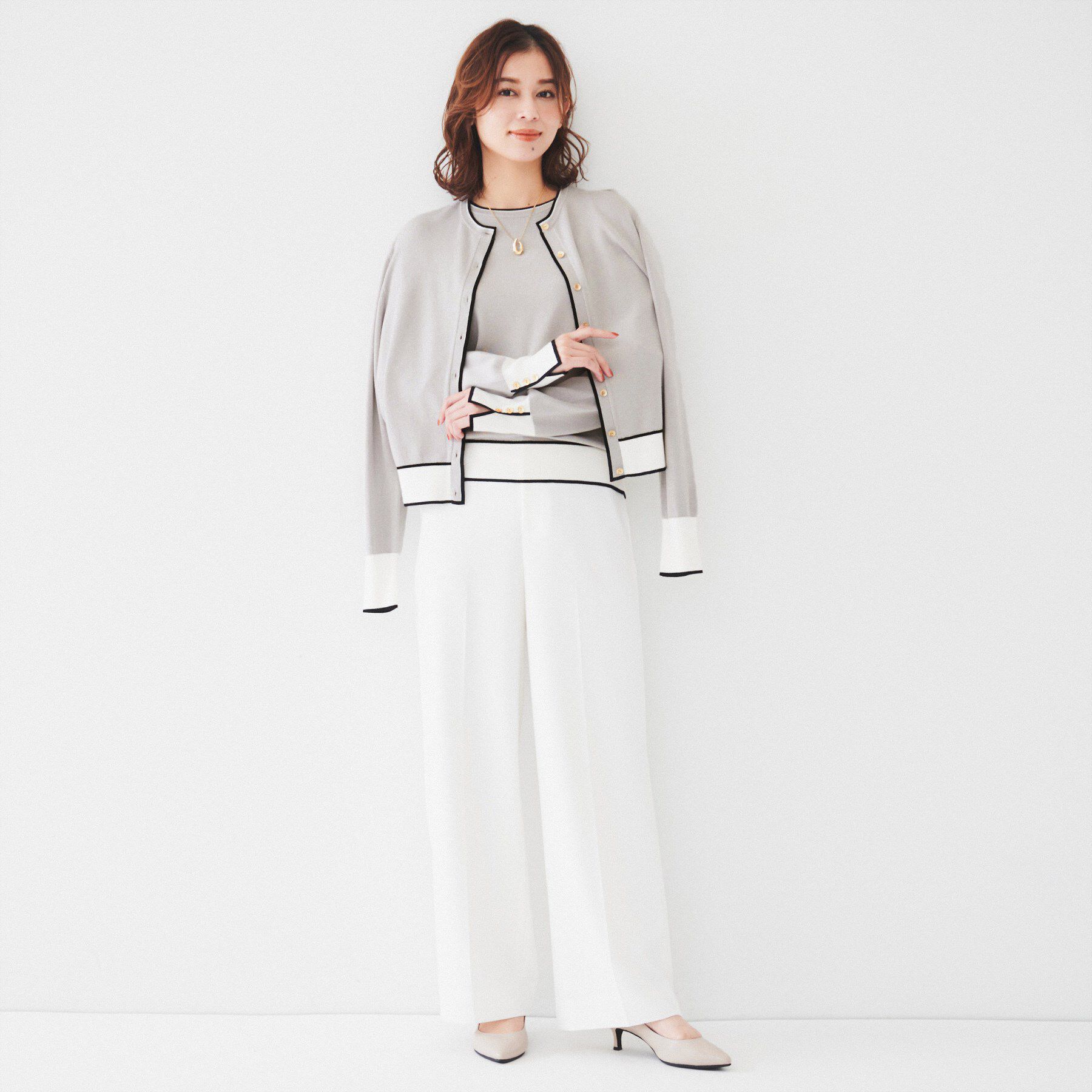 UNTITLED「【アンサンブル可能/6色展開】スパンレーヨン カーディガンニット」|カーディガン|