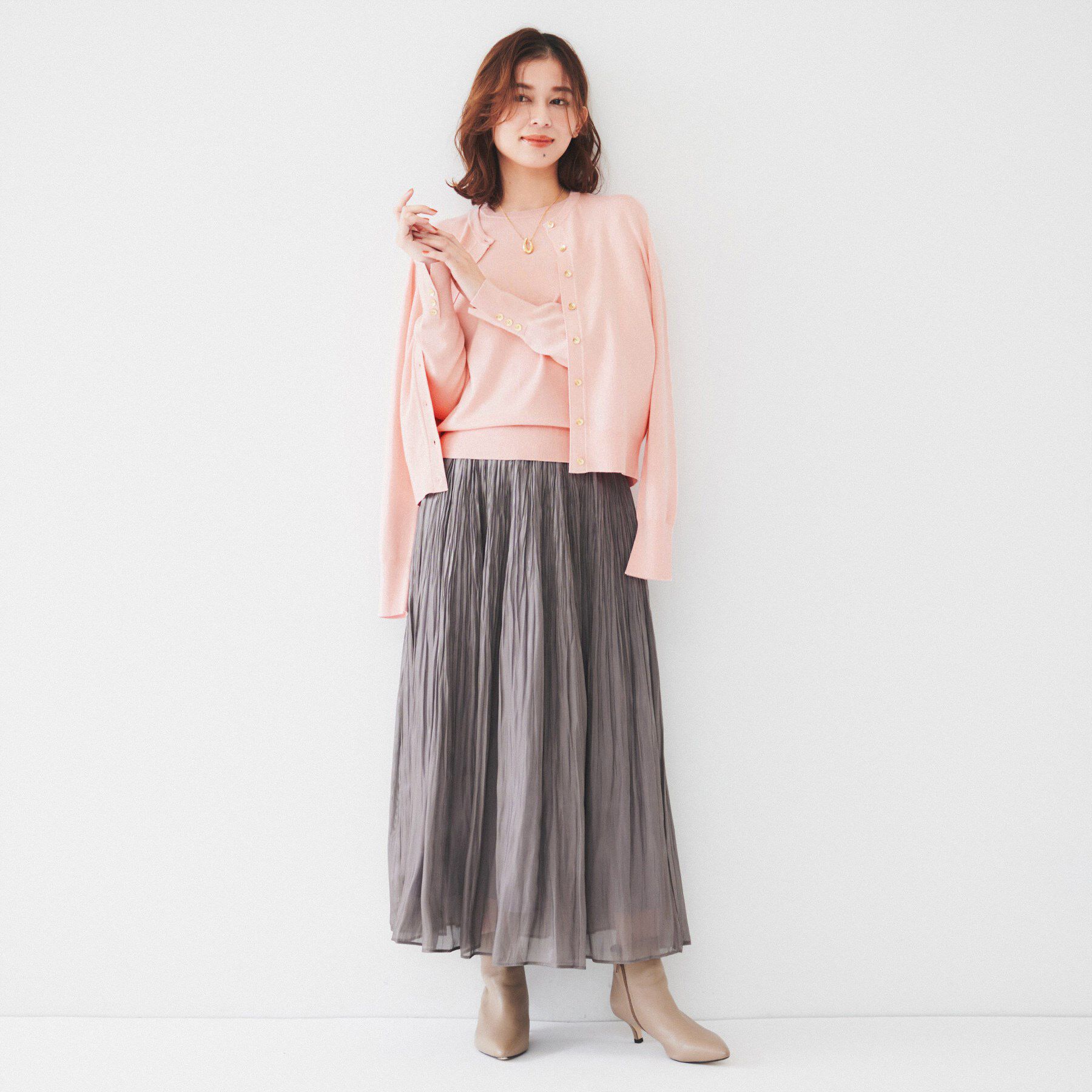 UNTITLED「【アンサンブル可能/6色展開】スパンレーヨン カーディガンニット」|カーディガン|