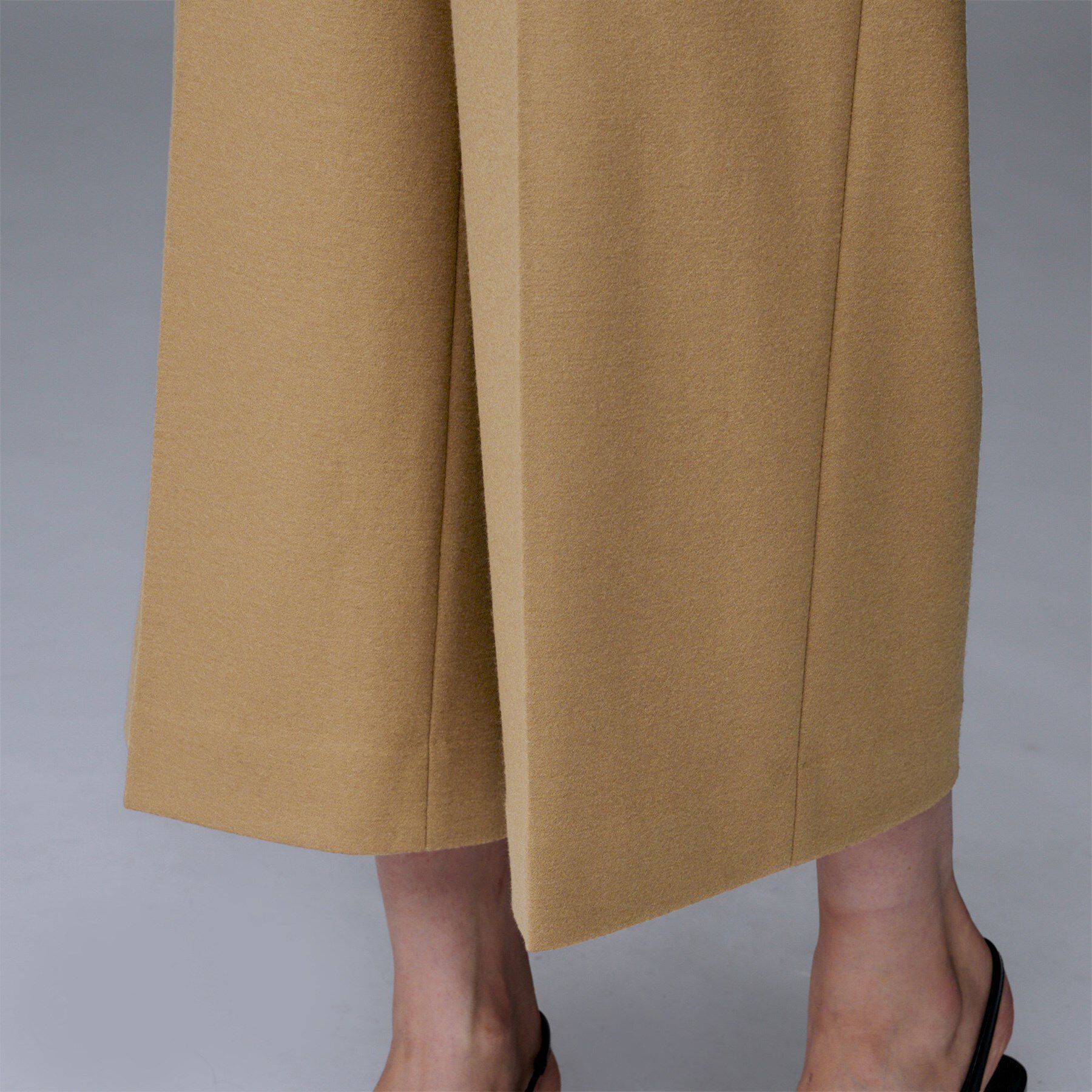 UNTITLED「【ウール100%/ウエスト後ろゴム】 クロップドワイドパンツ」|その他|