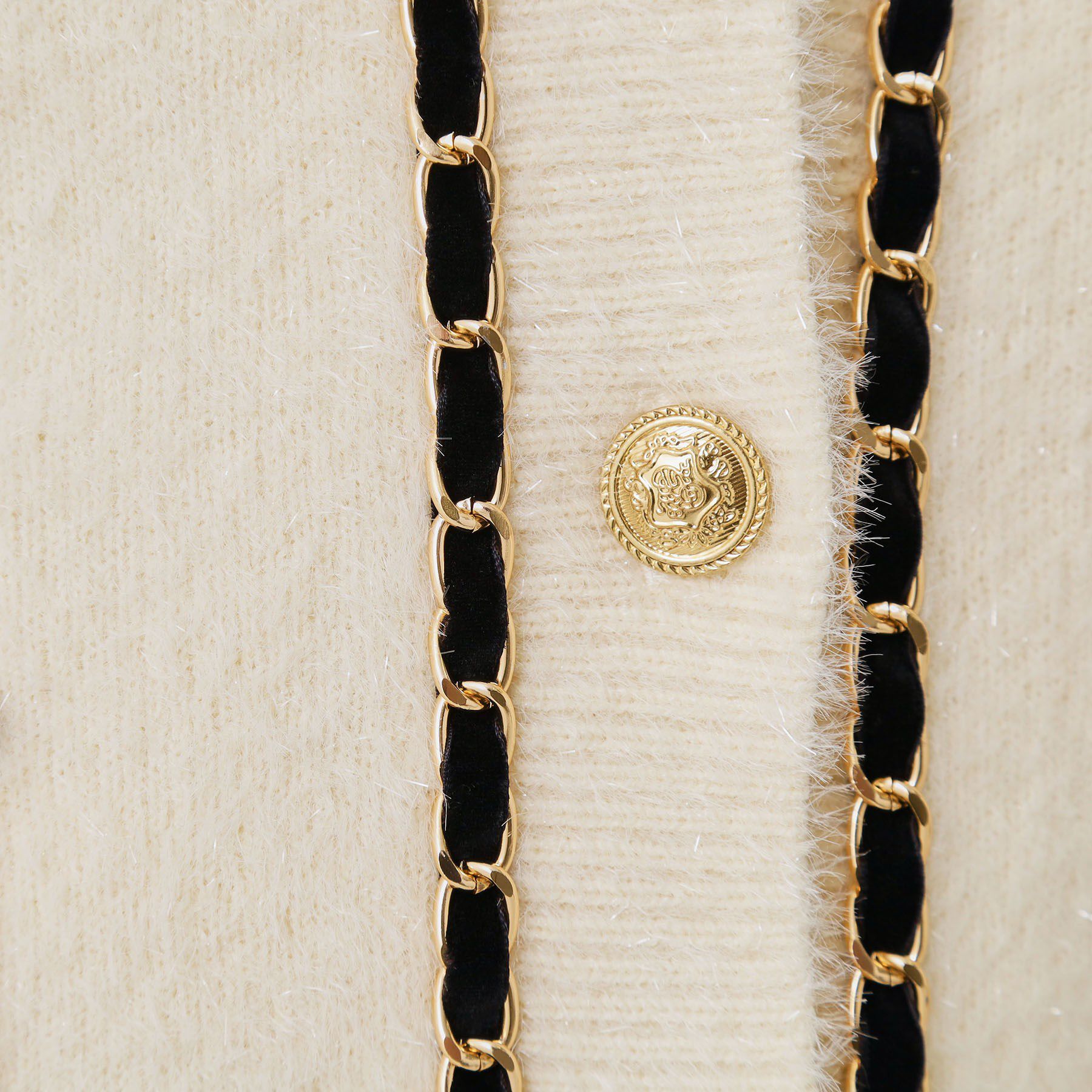 COUP DE CHANCE「【手洗い可／セットアップ可】チェーンブレード付カーディガン」|カーディガン|