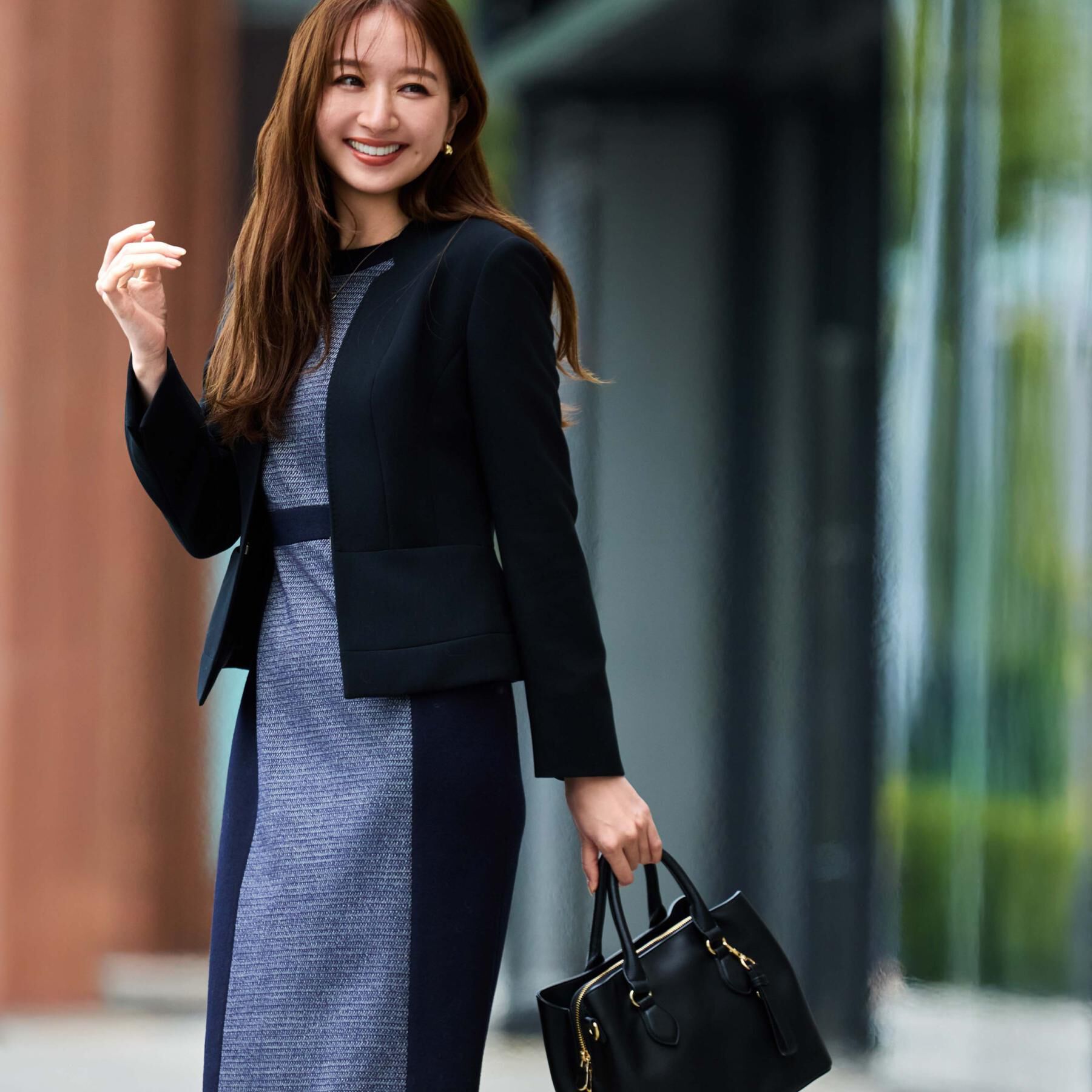 COUP DE CHANCE「【日本製／ラメ混】ジャージ素材タイトシルエットワンピース」|ワンピース|