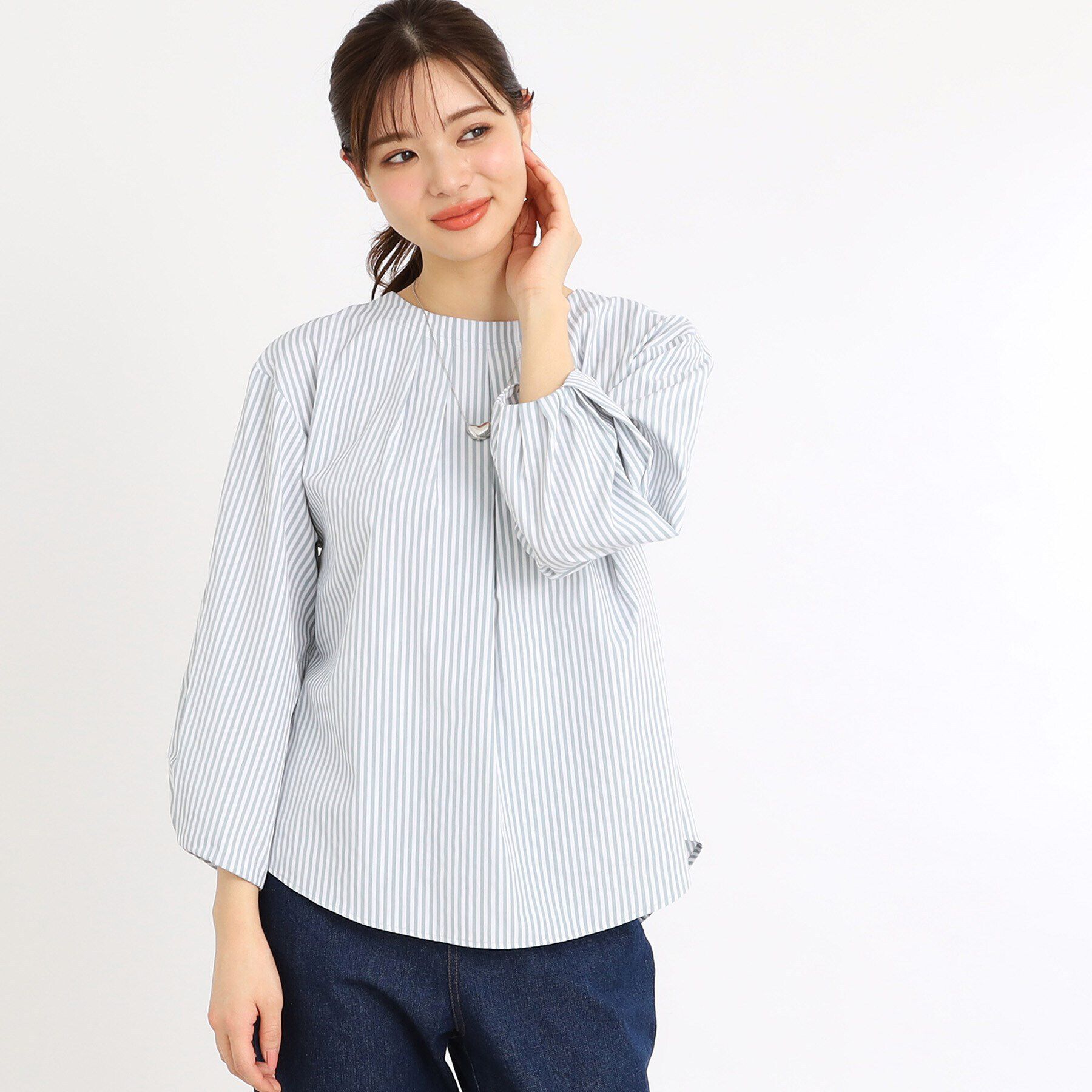 Reflect「【夏SALE／E‐QUALITY／手洗い可】タックディティールブラウス」|シャツ・ブラウス|