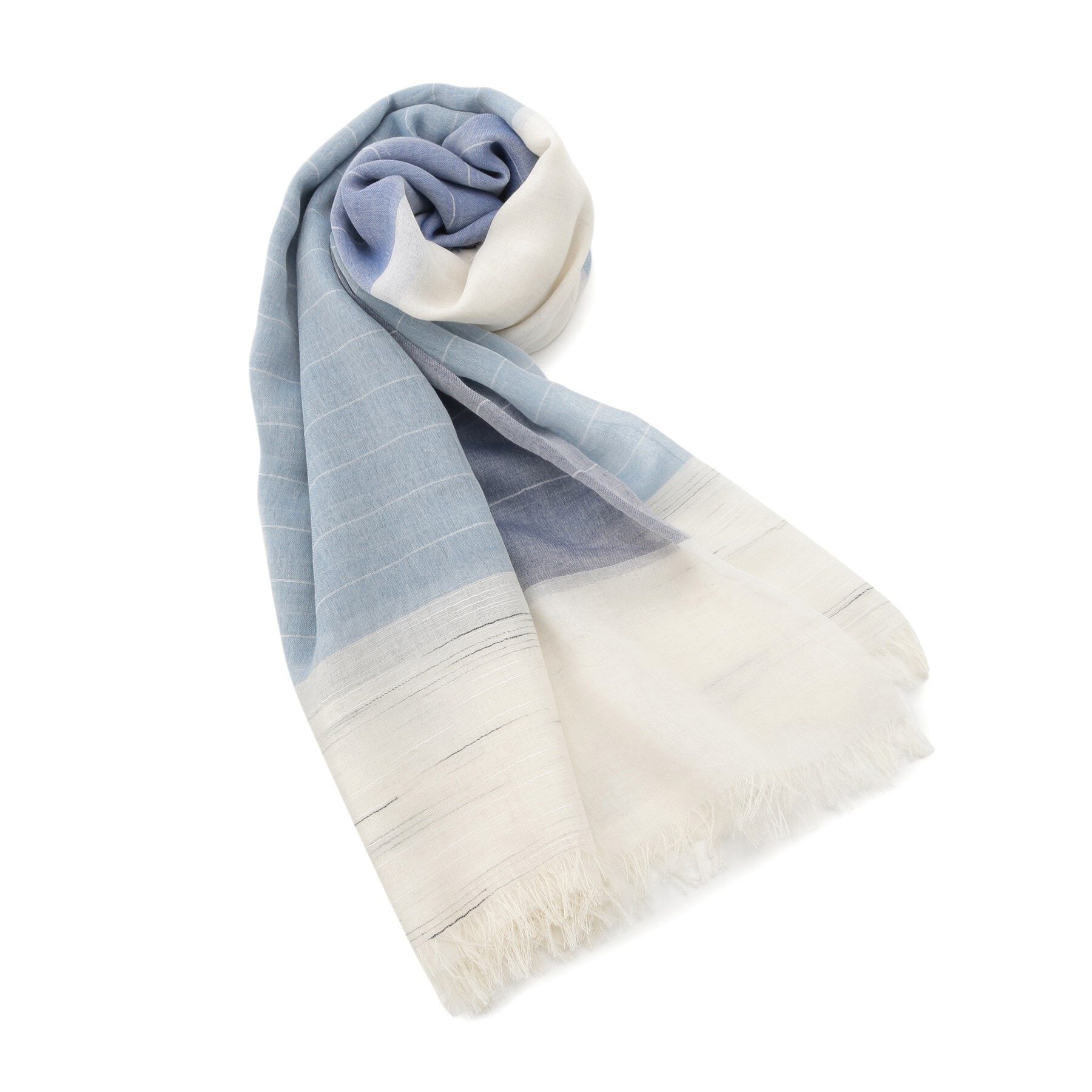 Reflect「【夏SALE】涼しげストライプストール」|ストール|ブルー(391)