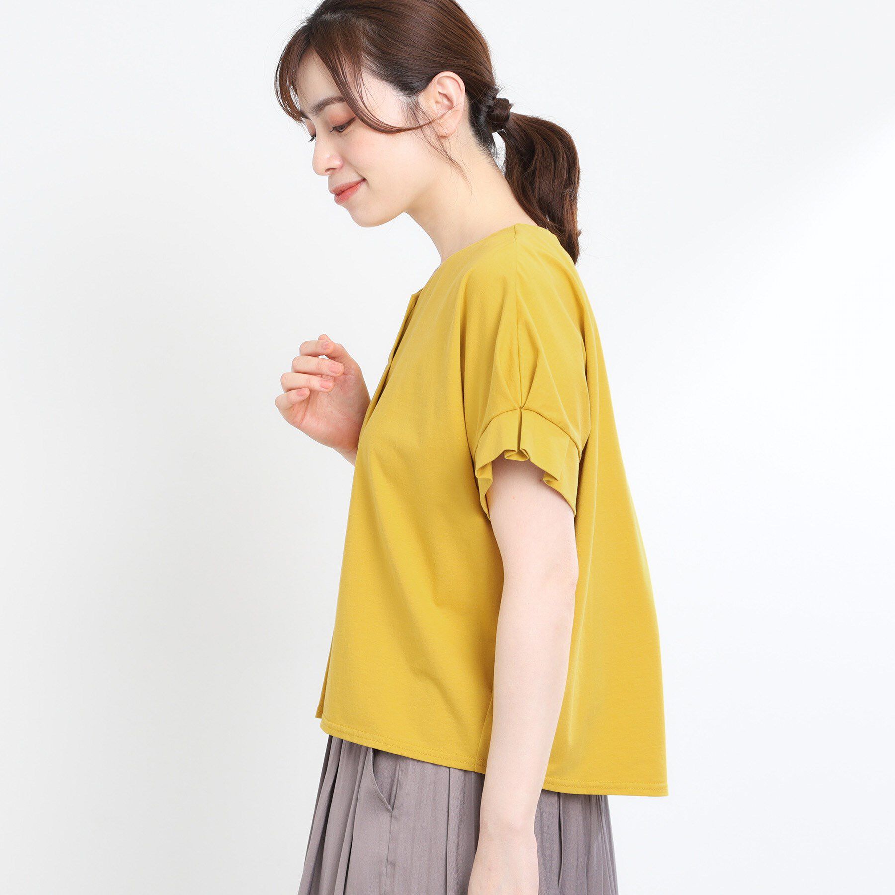 Reflect「Vネックジャージカットソー」|Tシャツ・カットソー|