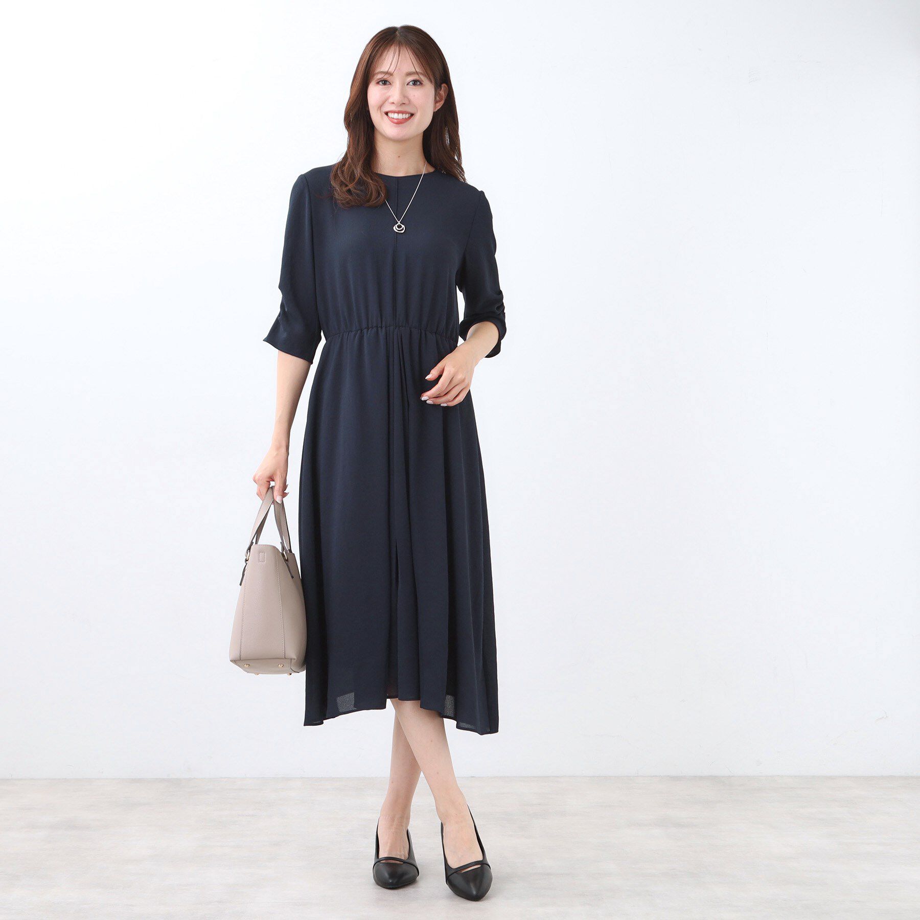 Reflect「【吸水速乾／防しわ】シルキープリーツワンピース」|ワンピース|