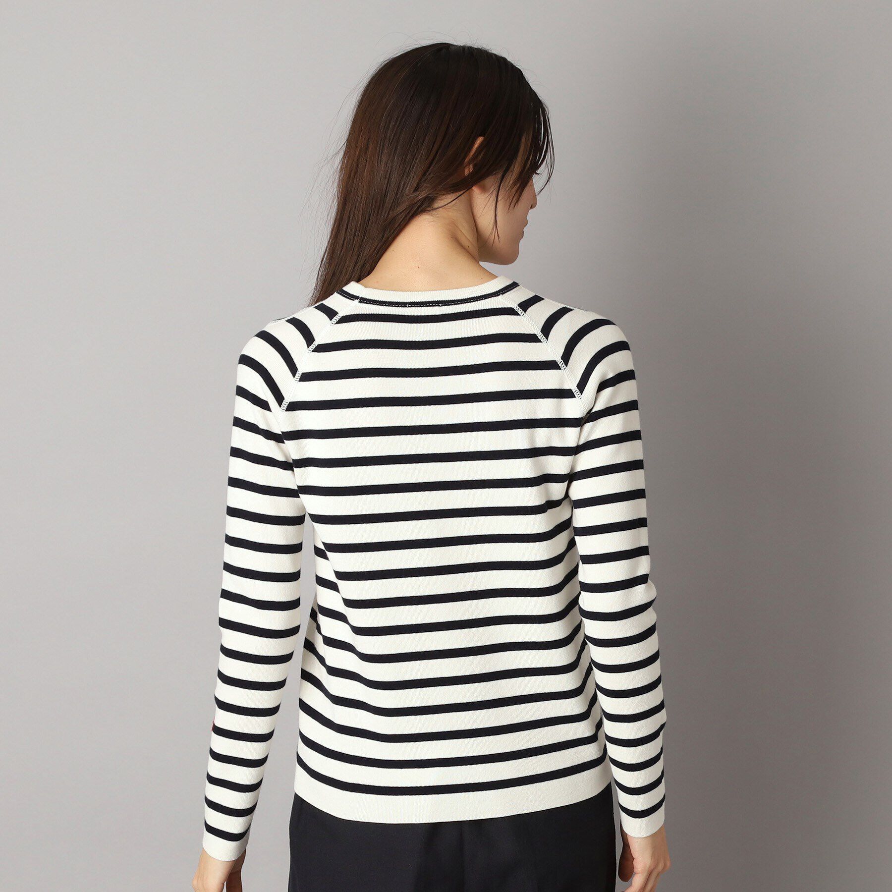 DRESSTERIOR「コットンフルニードルボーダー」|ニット・セーター|