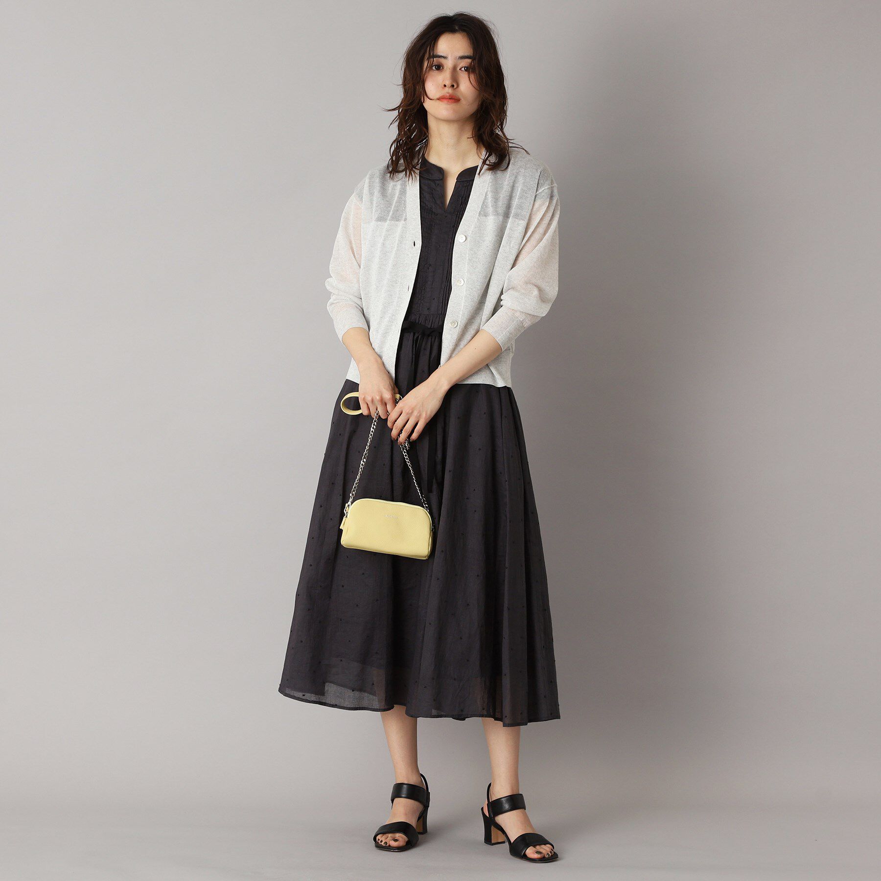 DRESSTERIOR「【洗える/ショート丈】シアーコンビカーディガン」|カーディガン|