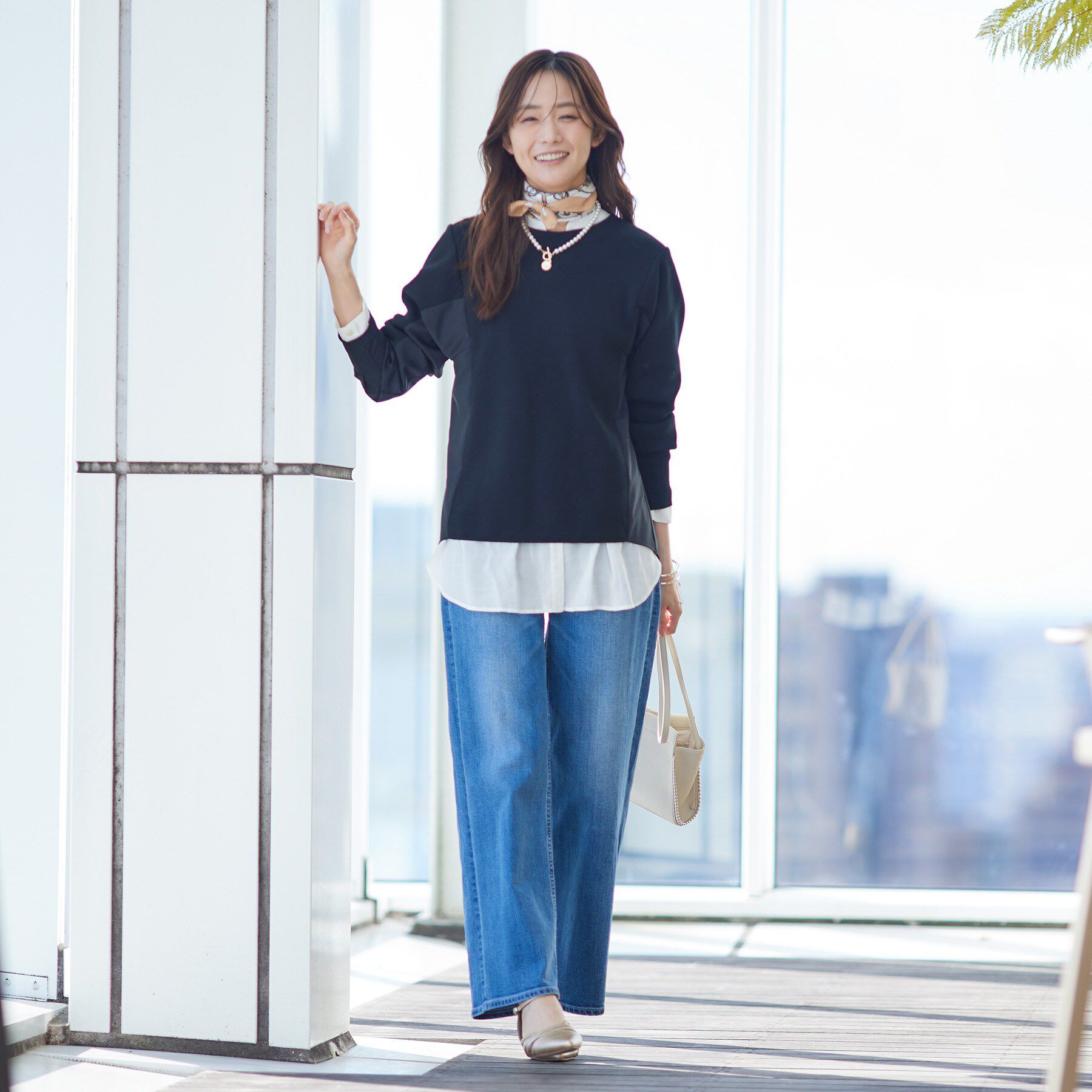 INDIVI「【洗える／選べる8色】トーンアップニット」|ニット・セーター|