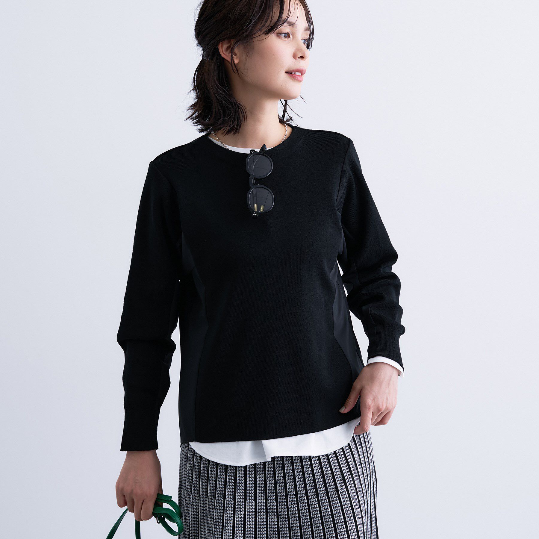 INDIVI「【洗える／選べる8色】トーンアップニット」|ニット・セーター|