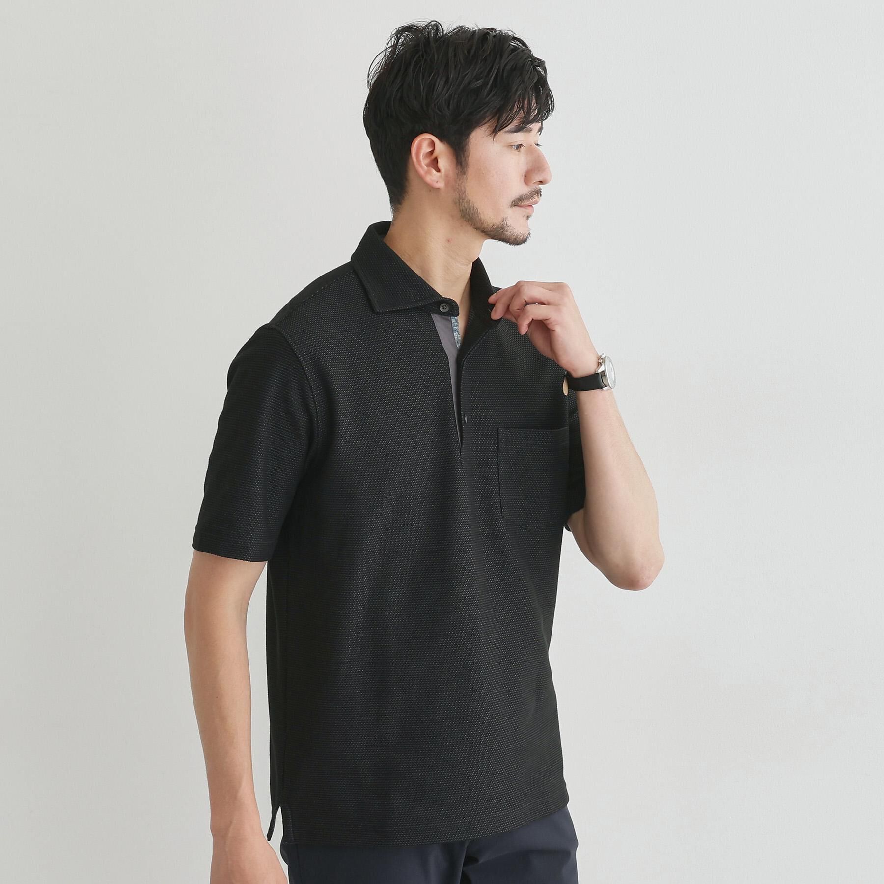 TAKEO KIKUCHI「【抗菌防臭／9色5サイズ展開】ハニカムメランジ ポロシャツ」|ポロシャツ|
