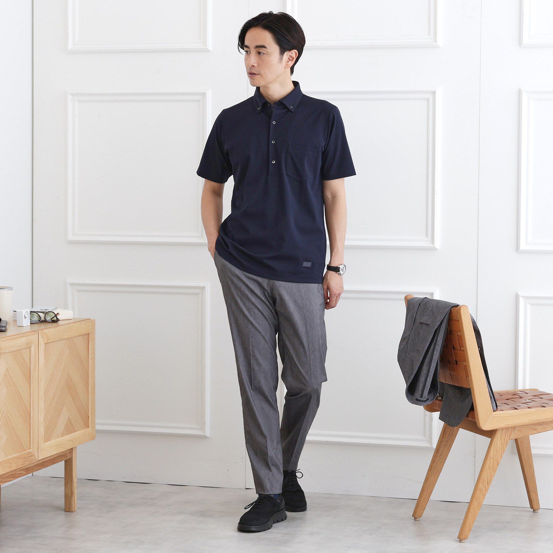 TAKEO KIKUCHI「【接触冷感/ONOFF】ビズ ポロシャツ」|ポロシャツ|