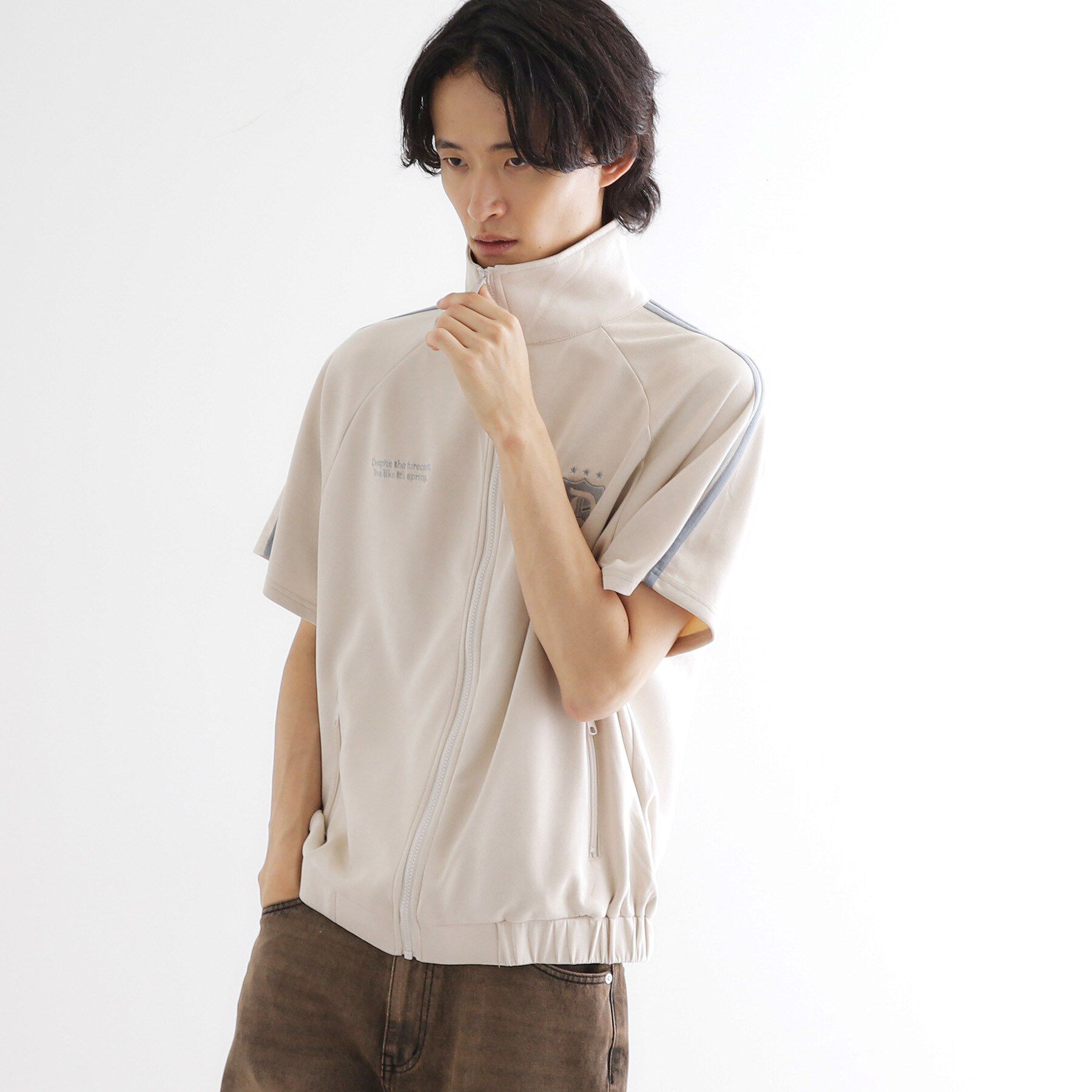 tk.TAKEO KIKUCHI「スエードライクトラックジャケット」|ブルゾン・スタジャン|